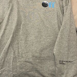 Off-White Heather Gray Long Sleeve Tee